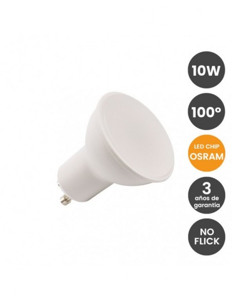 LED GU10 10W OSRAM 6000º NO FLICK 100º APERTURA