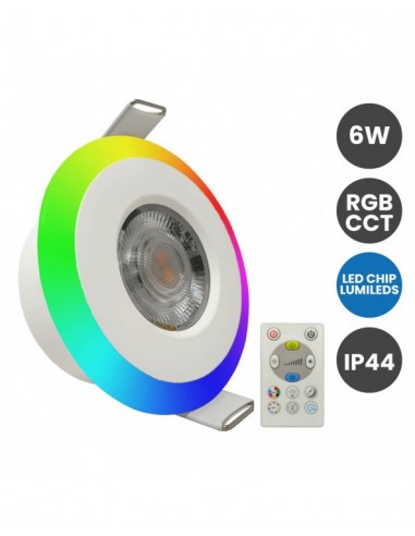 DOWNLIGHT EMPOTRAR LED 6W RGB CCT LUMILEDS CHIP 