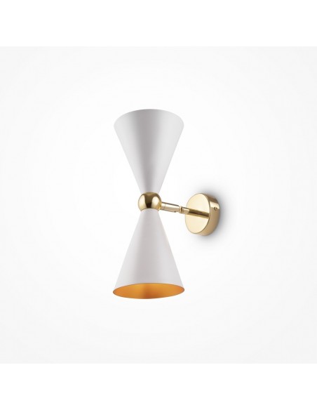 APLIQUE DE PARED VESPER BLANCO CON ORO  2 x E14 
