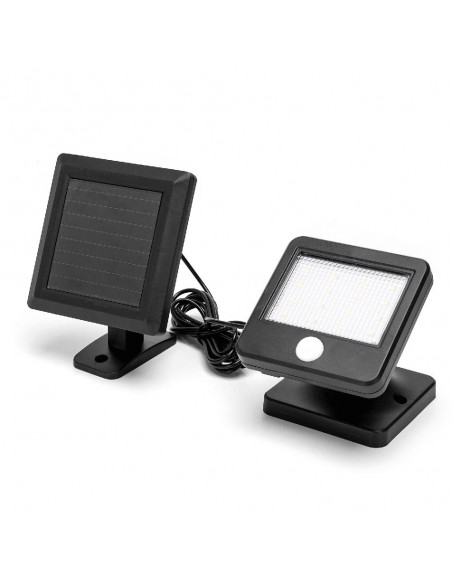 APLIQUE SOLAR 0 065W NEGRO SENSOR MOVIMIENTOS 6000