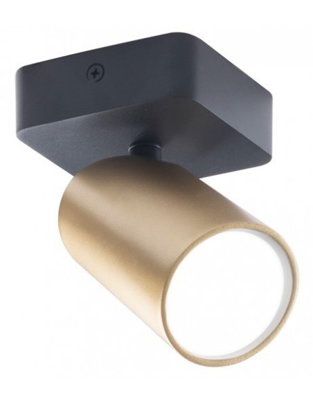REGLETA 1 FOCO GU10 NEGRO ORO