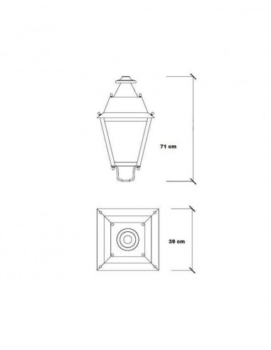 FAROLA VILLA ACERO 50W OSRAM CHIP...