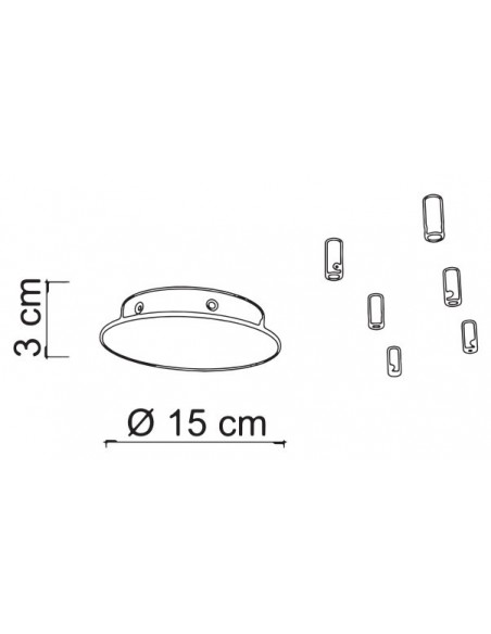 BASE 6 LUCES REDONDA BLANCA...