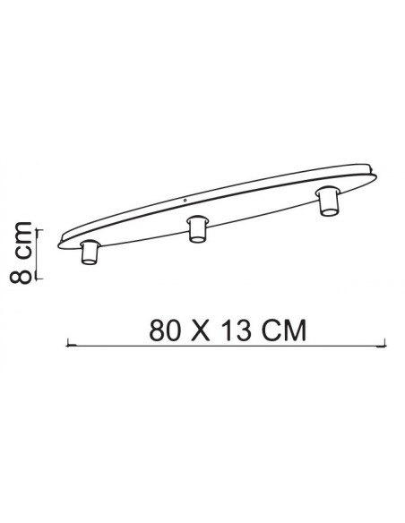 REGLETA 3 TALADROS BLANCA...