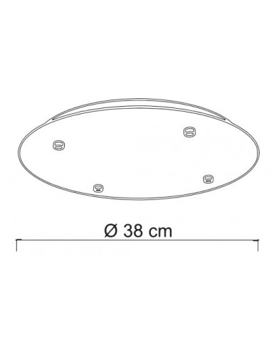 BASE/4LB REDONDA 4 AGUJEROS 38cm
