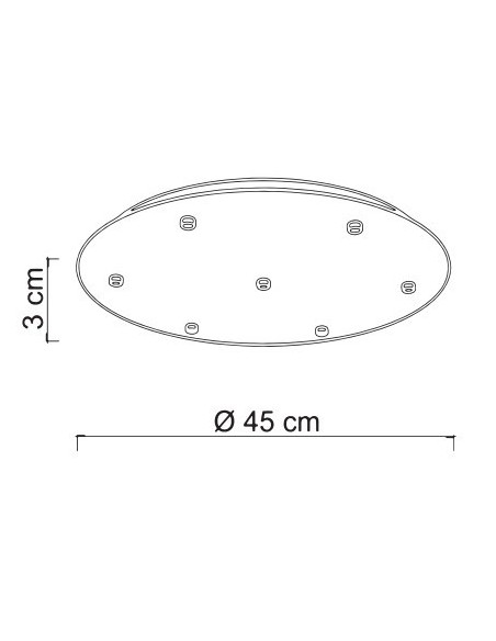 BASE/7LB REDONDA 7 AGUJEROS...