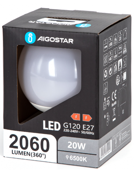 BOMBILLA E27 GLOBO 120mm...