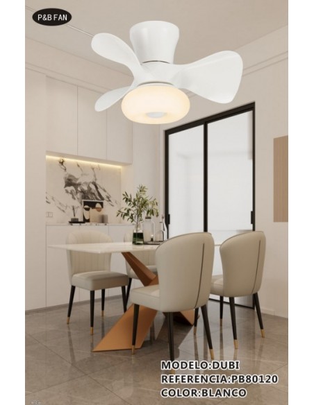 VENTILADOR DC DUBI WIFI 18W 18W CCT BLANCO
