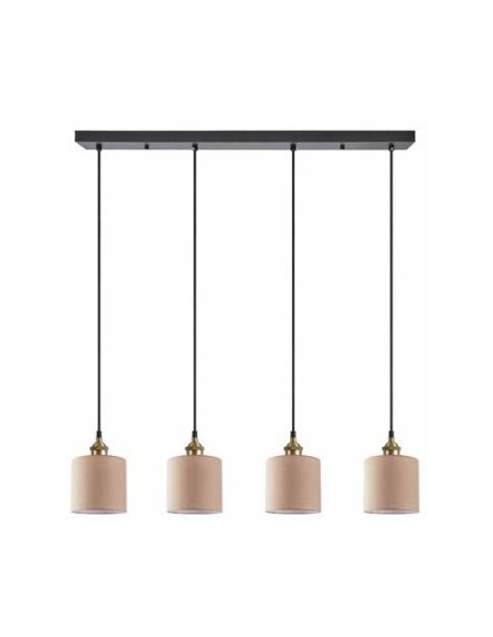 LAMPARA COLGANTE MAGNUM 4XE27 MARRON   BASE 85CM