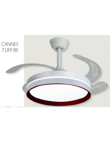 VENTILADORES RETRACTIL CANNES 4 ASPAS 50cm BLANCO