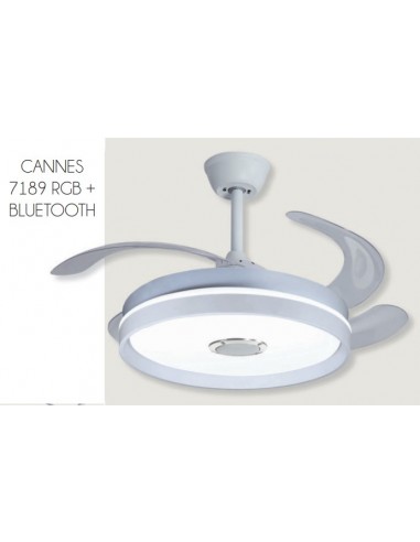 VENTILADORES RETRACTIL CANNES 4 ASPAS 50cm BLANCO