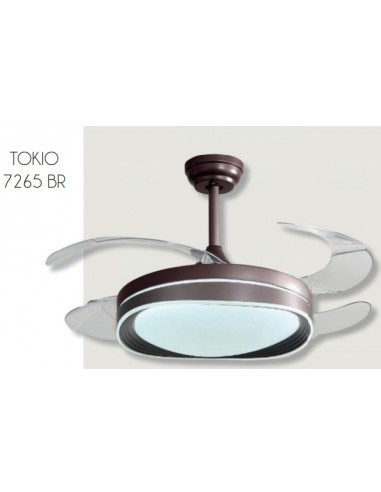 TOKIO VENTILADOR DC 40WX2 MARRON 6 VELOCIDADES