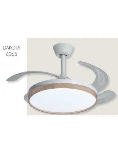 DAKOTA VENTILADOR BLANCO MADERA