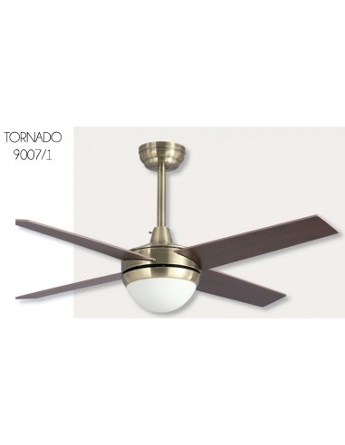 TORNADO DC VENTILADOR LED 4 PALAS CUERO NOGAL