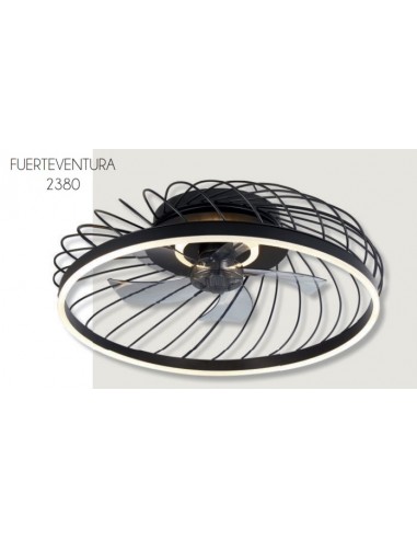 FUERTEVENTURA DC PLAFON VENTILADOR 36W NEGRO