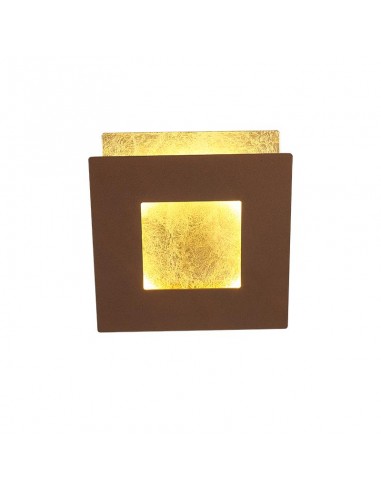 DALIA * APLIQUE CUADRADO 18W - ORO   CORTEN