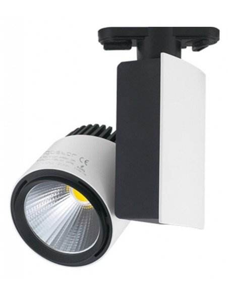FOCO DE CARRIL 23W MONOFASICO BLANCO NEGRO 4000ºK