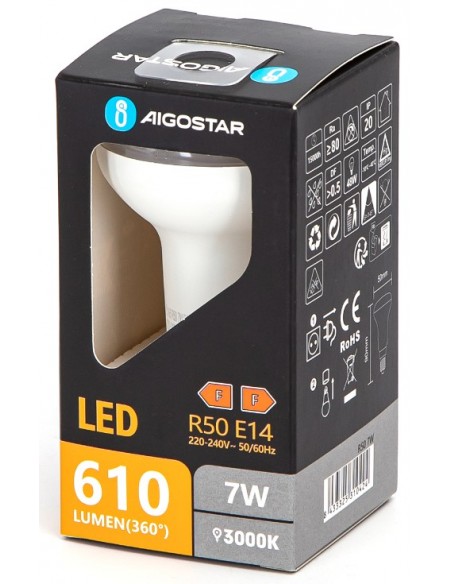 BOMBILLA 7W LED R50 3000ºK