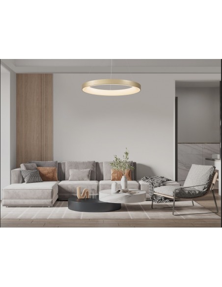 NISEKO II * COLGANTE LED 66W D 90CM  ORO 2