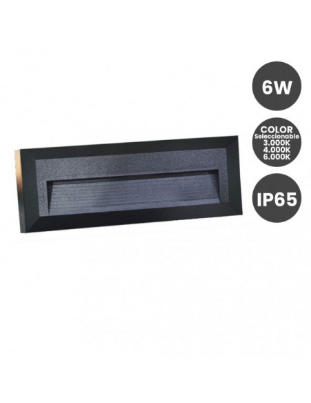 BALIZA CCT EXTERIOR 6W SUPERFICIE NEGRO IP65