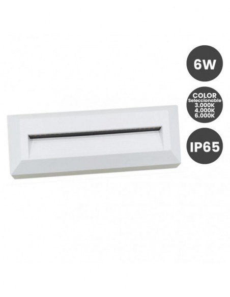 BALIZA CCT EXTERIOR 6W SUPERFICIE BLANCO IP65