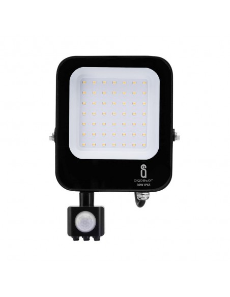 PROYECTOR 30W SENSOR NEGRO IP65  4000ºK
