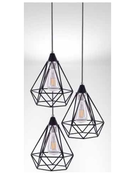 SE148-19-3 MILA PENDANT LAMP BLACK METAL