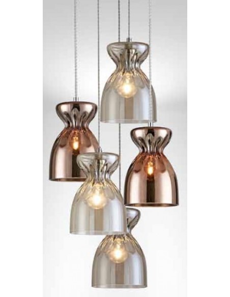 PLAFON 5 LUCES COLGANTES