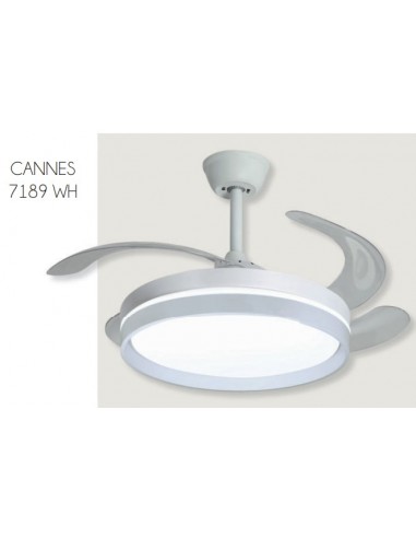 VENTILADORES RETRACTIL CANNES BLANCO 4 ASPAS 50cm