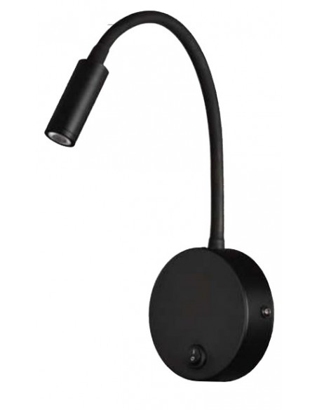APLIQUE LECTOR NEGRO 3W CON INTERRUPTOR 4000K
