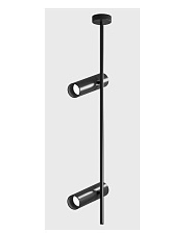 BARRA VERTIVAL 2 FOCOS GU10 ELTI NEGRA 