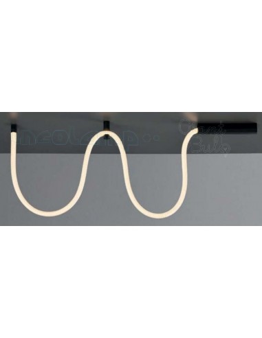 PLAFON 40W LAMPARA COLGANTE NEGRO 3000ºK 2 METROS