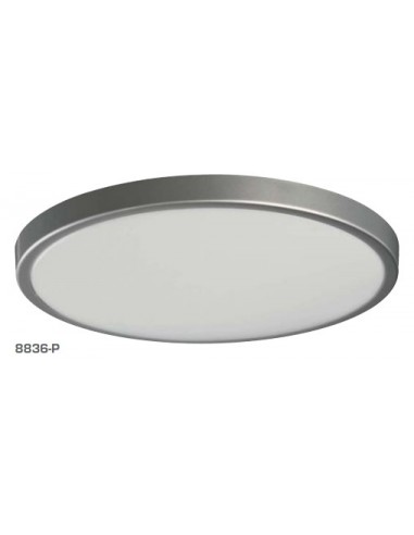 PLAFON 18W REDONDO SUPERFICIE PLATA 280X57mm