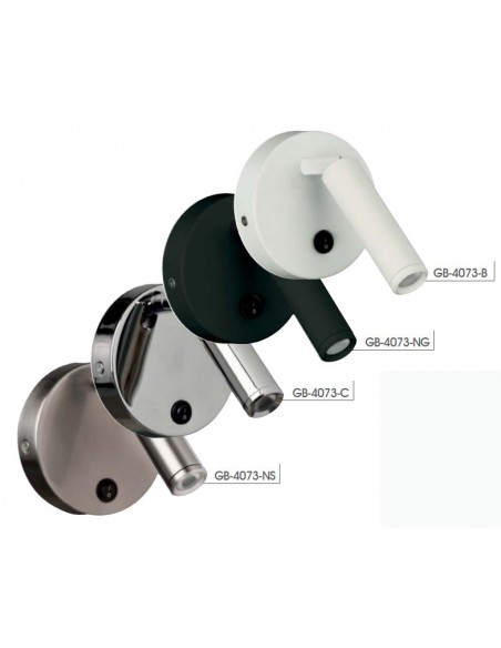 APLIQUE LECTOR CROMO 3W CON INTERRUPTOR 4000K