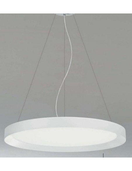 PLAFON COLGANTE 80W CCT REDONDO BLANCO 80CM