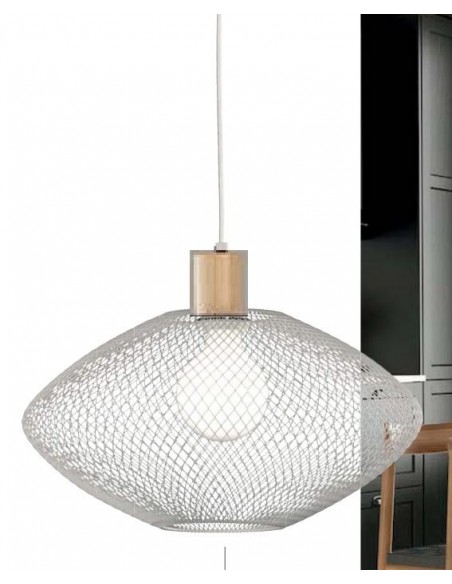 COLGANTE E27 REJILLA BLANCO... 2