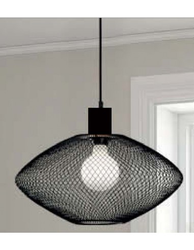 COLGANTE E27 REJILLA NEGRO 420X1400mm