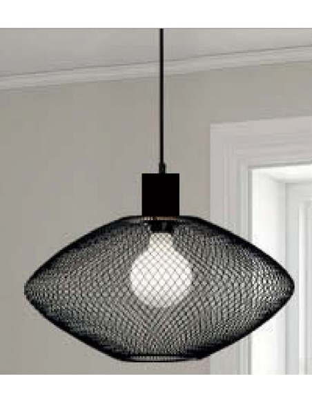 COLGANTE E27 REJILLA NEGRO 420X1400mm