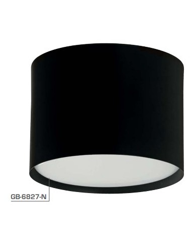 PLAFONES E27 NEGRO BOMBILLA PLANA INCLUIDA 22 5X16