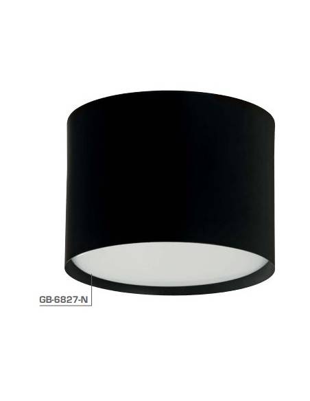 PLAFONES E27 NEGRO BOMBILLA PLANA INCLUIDA 22 5X16