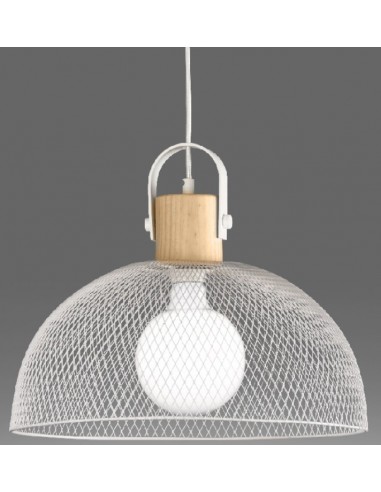 COLGANTE 40CM NEGRO MADERA E27