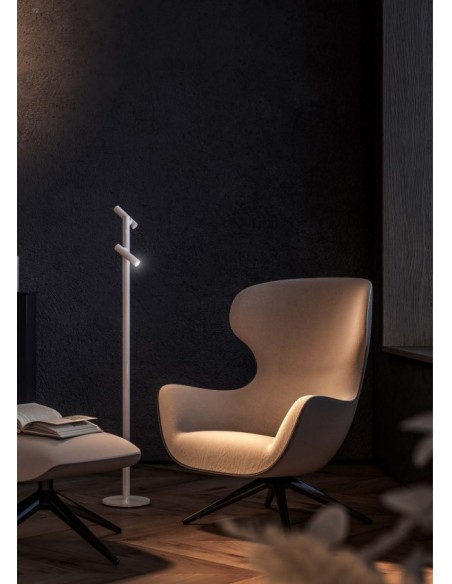 TWIN FLOOR PIE DE SALON 2 LUCES ARENA EGULABLE