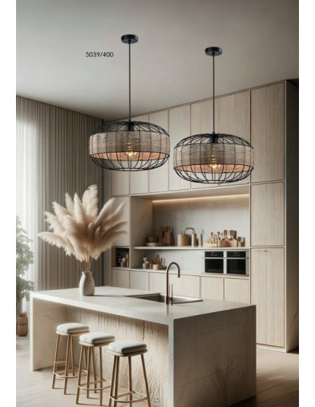 COLGANTE E27 NEGRO RUSTICO...