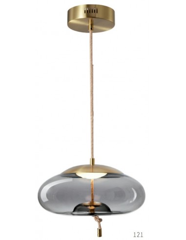 COLGANTE CRISTAL GRIS 18W AHUMADO...