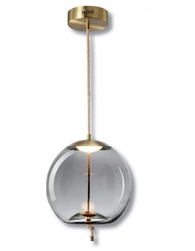 COLGANTE CRISTAL 18W GRIS AHUMADO...