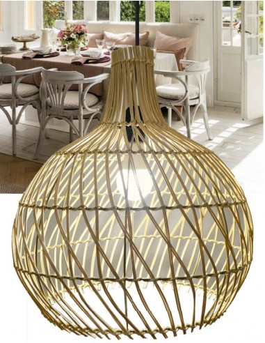 COLGANTE 40CM MIMBRE RUSTICO NATURAL