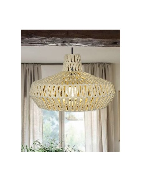 COLGANTE E27 CUERDA NATURAL 45CM 2