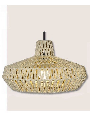 COLGANTE E27 CUERDA NATURAL 55CM RUSTICO