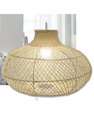 COLGANTE E27 MIMBRE RUSTICO MATURAL 60CM