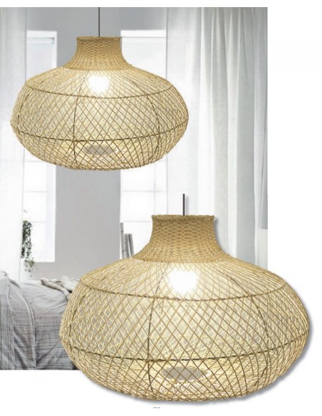 COLGANTE E27 MIMBRE RUSTICO...